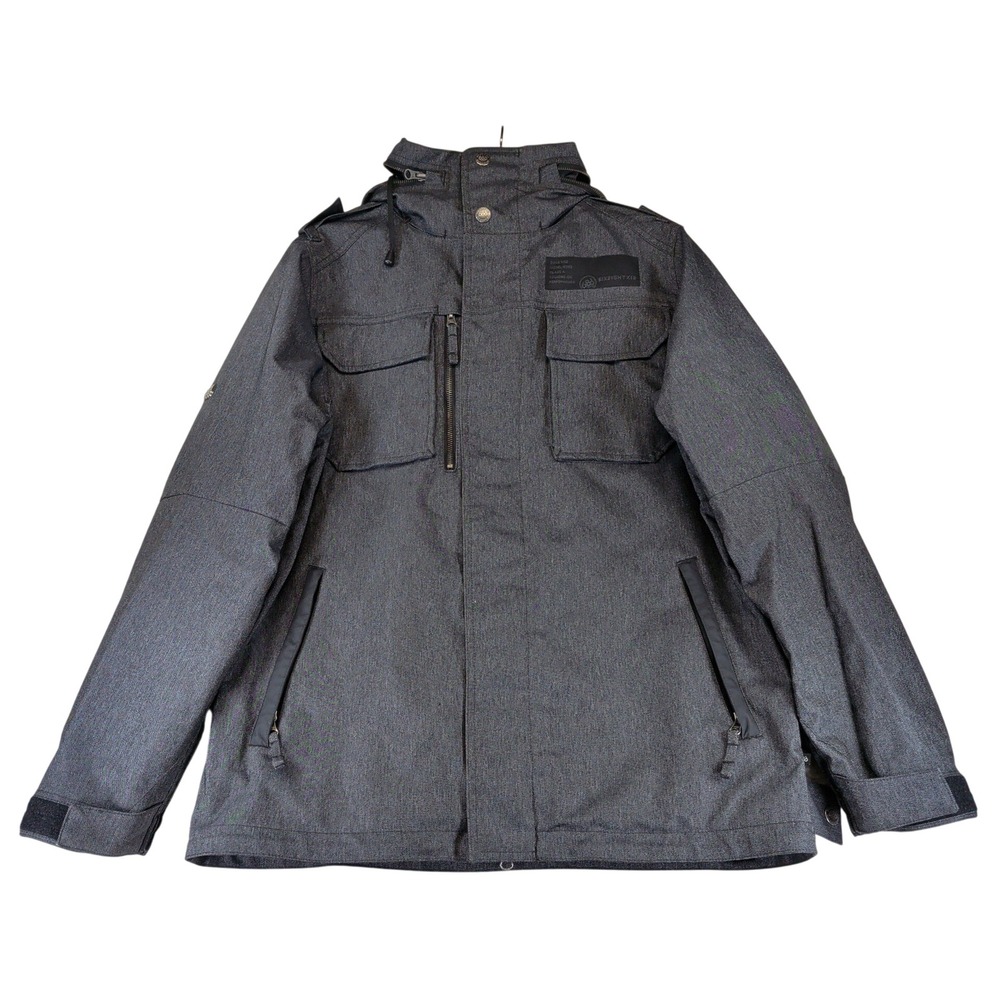 686 Reserved M-65 Snowboard Jacket Mens Medium Gray infiDRY Waterproof LOW112